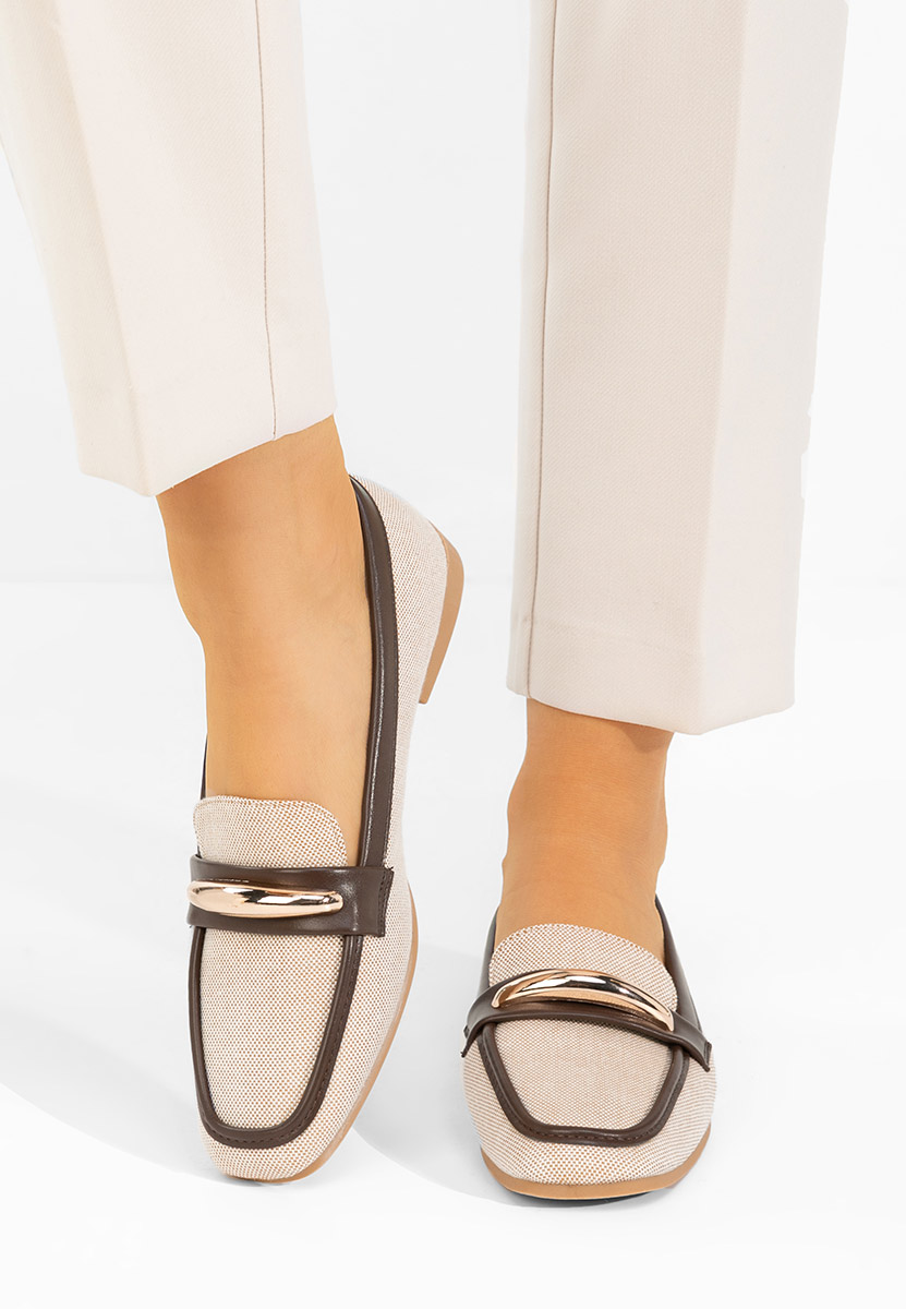 Mocassini da donna Meliania beige