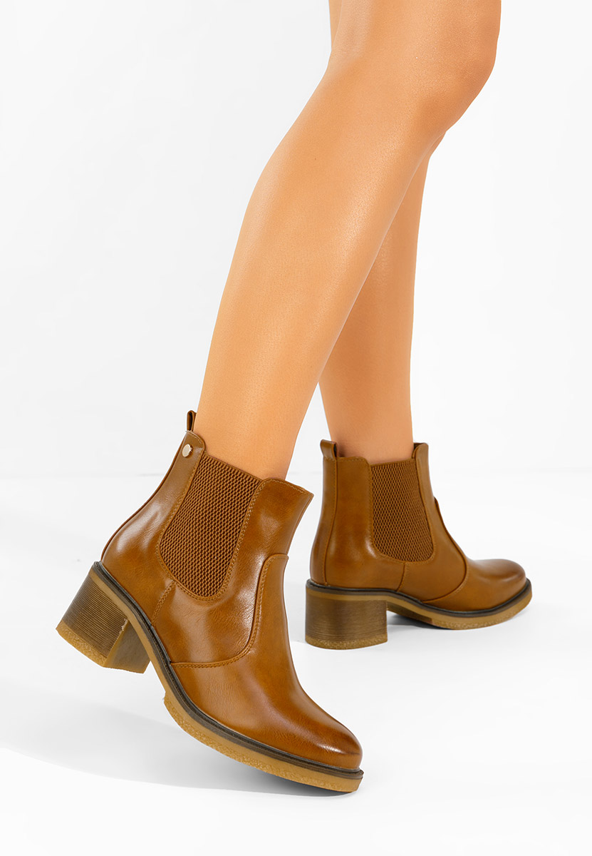 Stivaletto chelsea donna Flaviama camel
