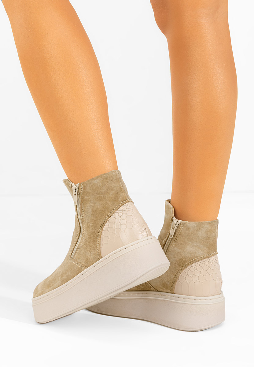 Stivaletti in pelle Andiora beige