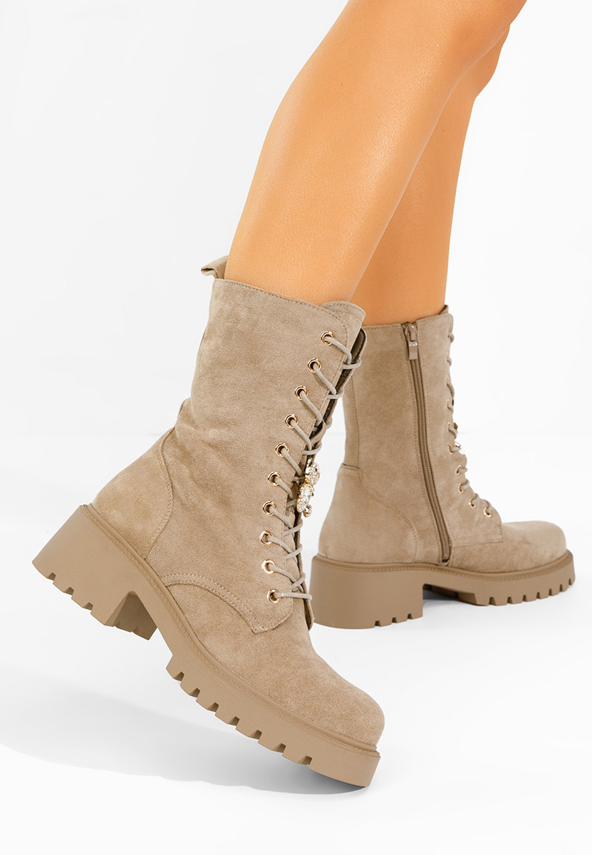 Anfibi donna Fabina V3 cachi