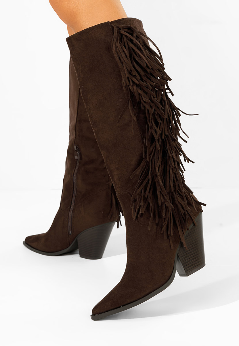 Stivali con tacco Brania marrone