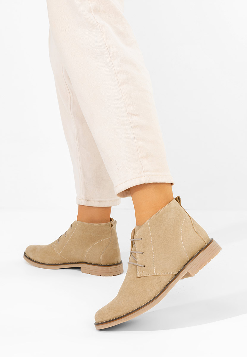 Stivaletti in pelle donna Kalisa V5 beige