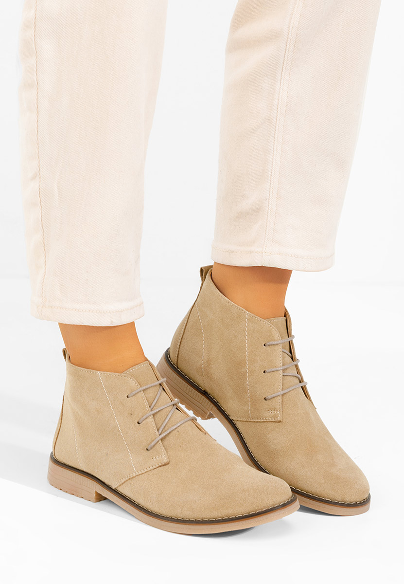 Stivaletti in pelle donna Kalisa V5 beige