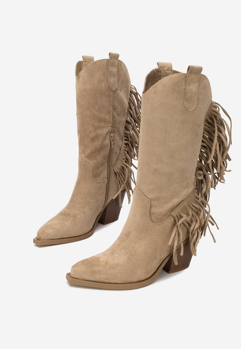 Stivali cowboy donna Givora cachi