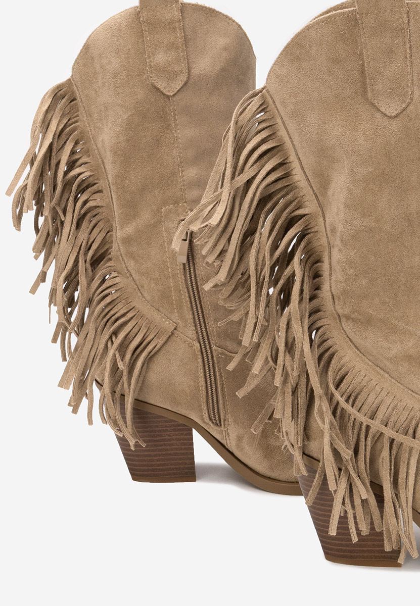 Stivali cowboy donna Givora cachi