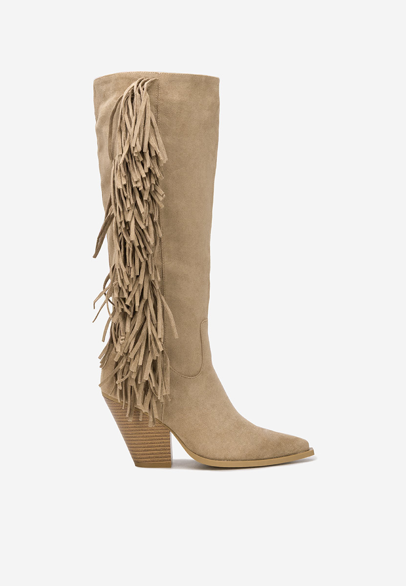 Stivali con tacco Brania cachi