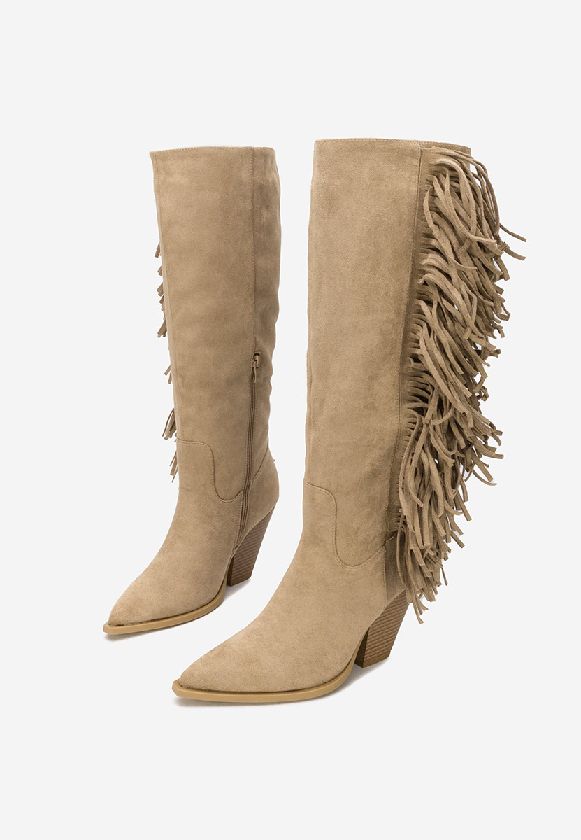 Stivali con tacco Brania cachi