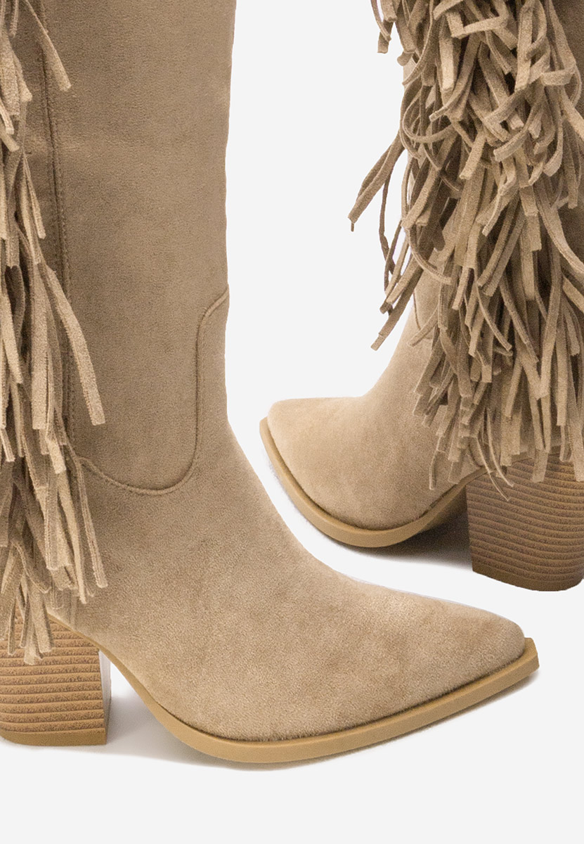 Stivali con tacco Brania cachi