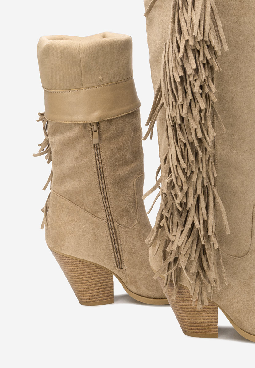 Stivali con tacco Brania cachi