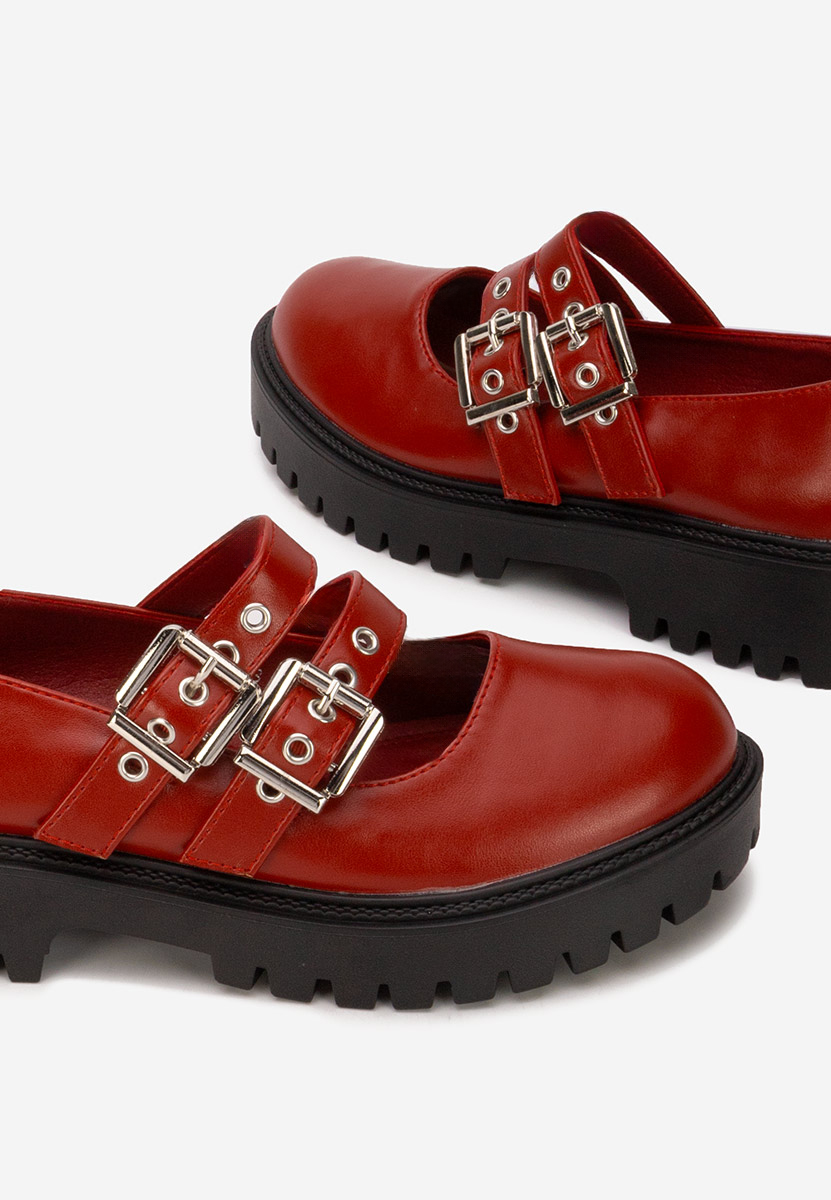 Scarpe basse donna Geovania granata