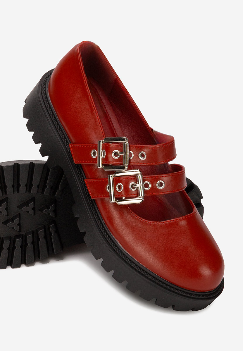 Scarpe basse donna Geovania granata