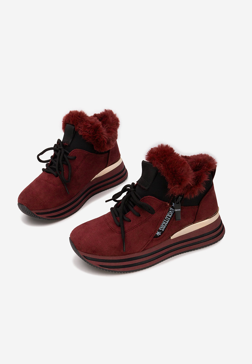 Sneakers donna invernali Axira granata