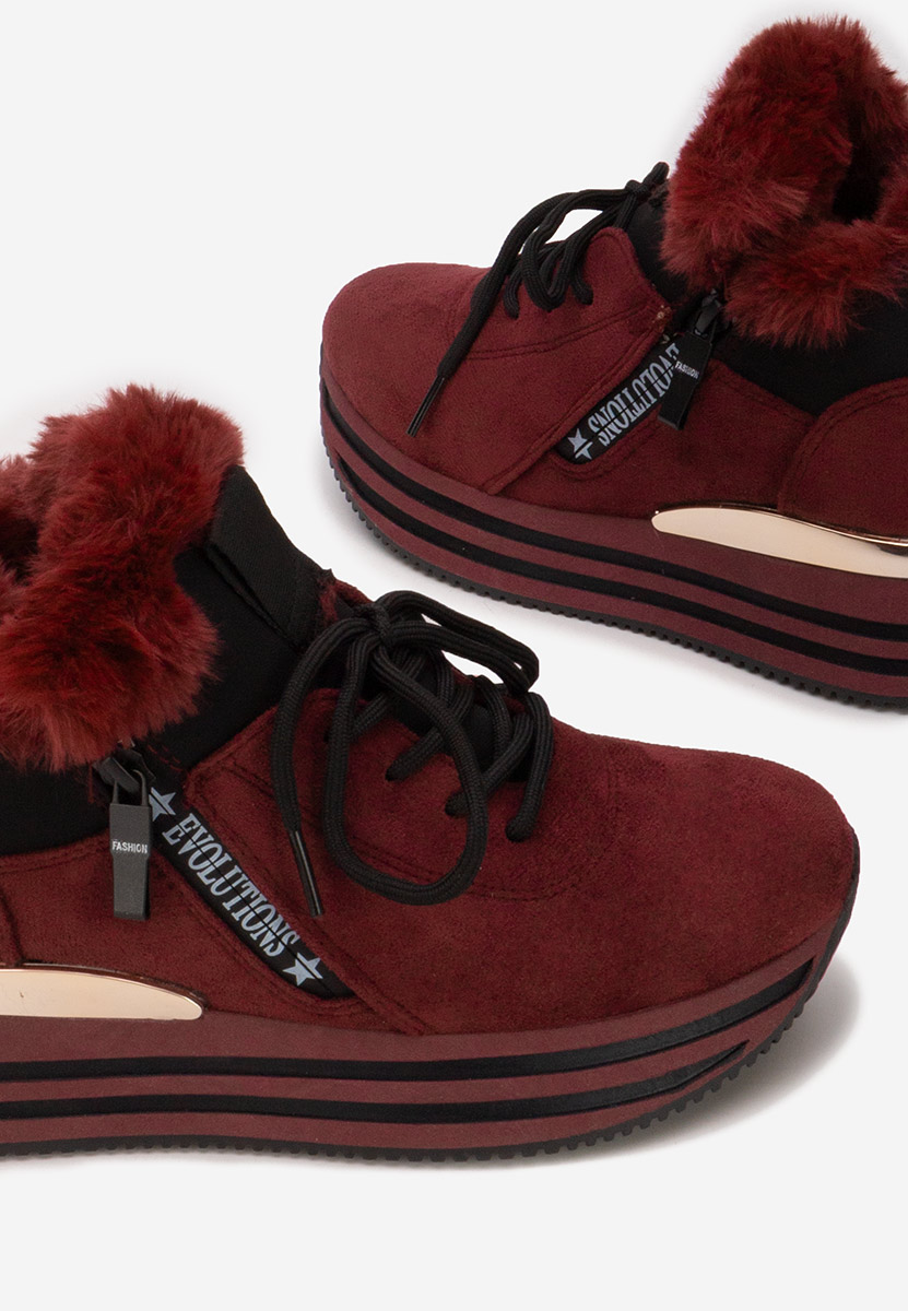 Sneakers donna invernali Axira granata