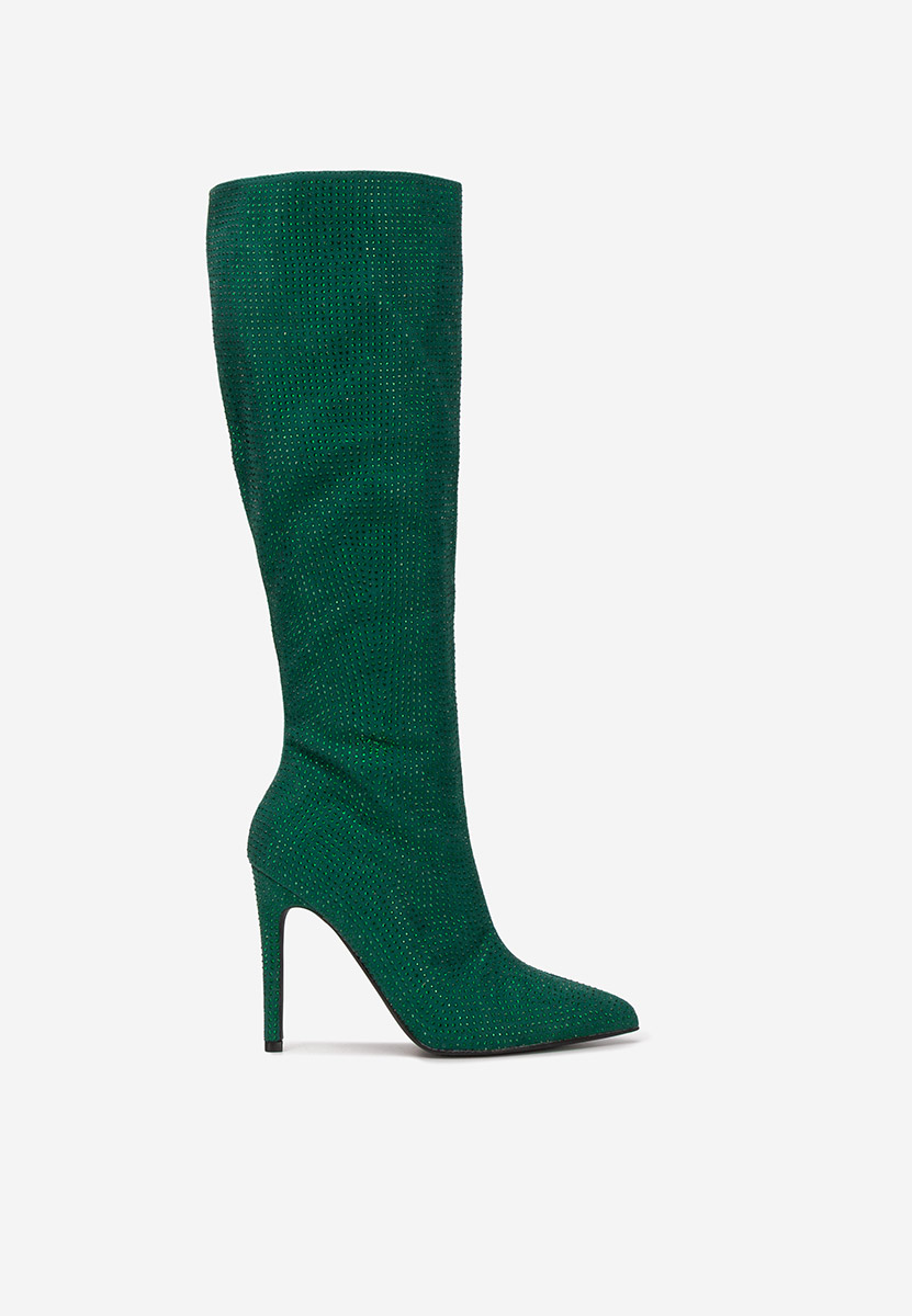 Stivali tacco a spillo Minodora verdi