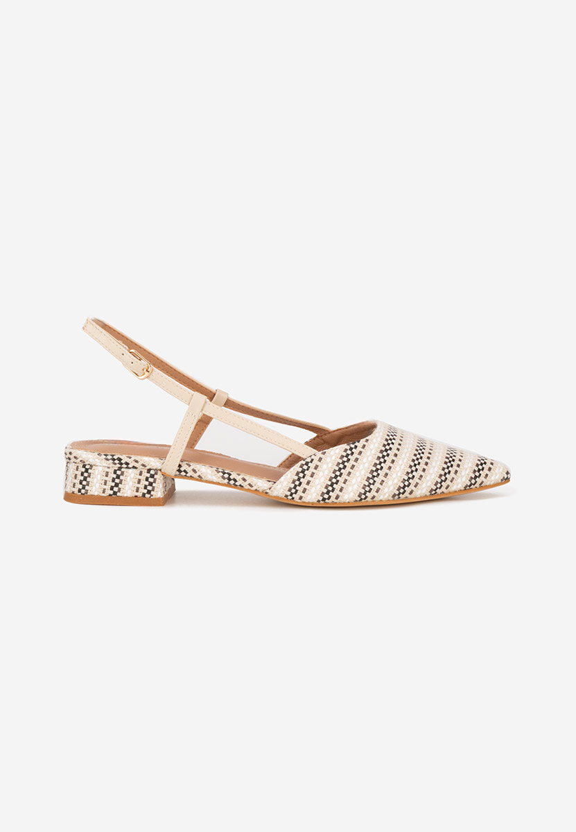 Décolleté tacco basso Carita beige