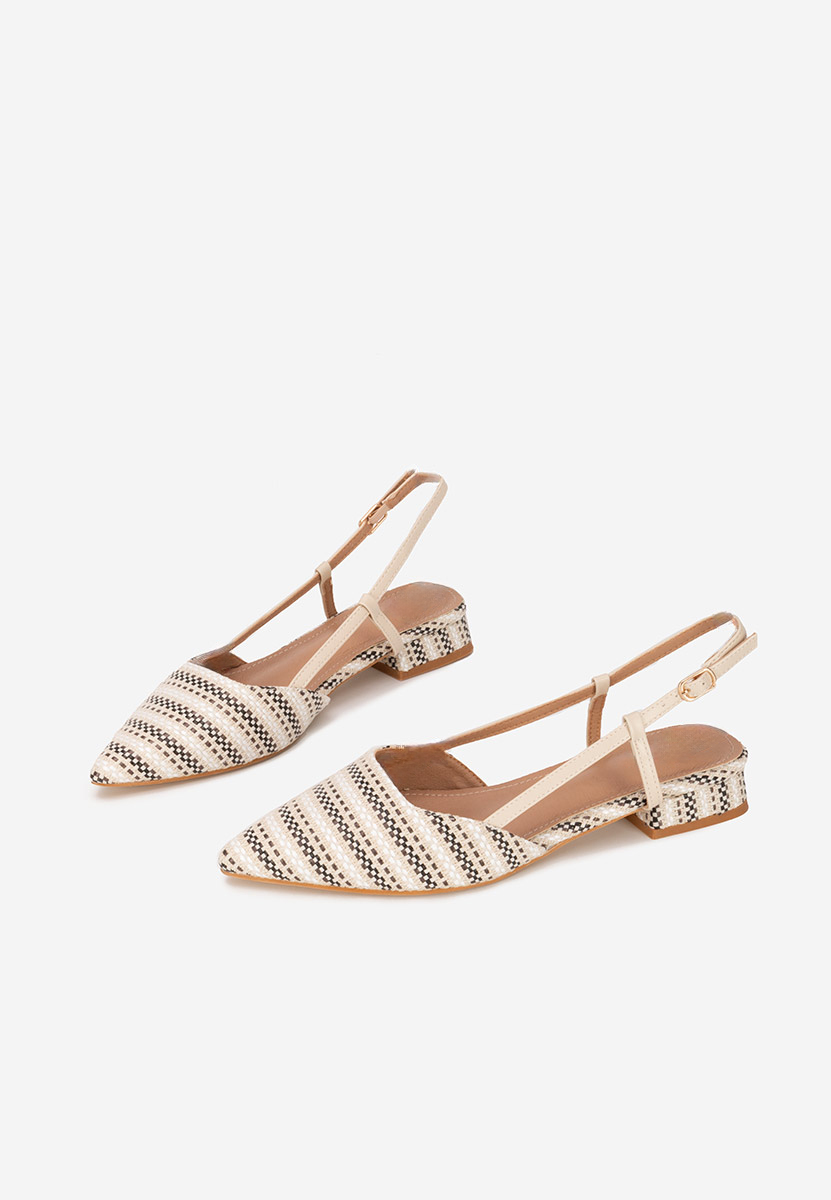 Décolleté tacco basso Carita beige