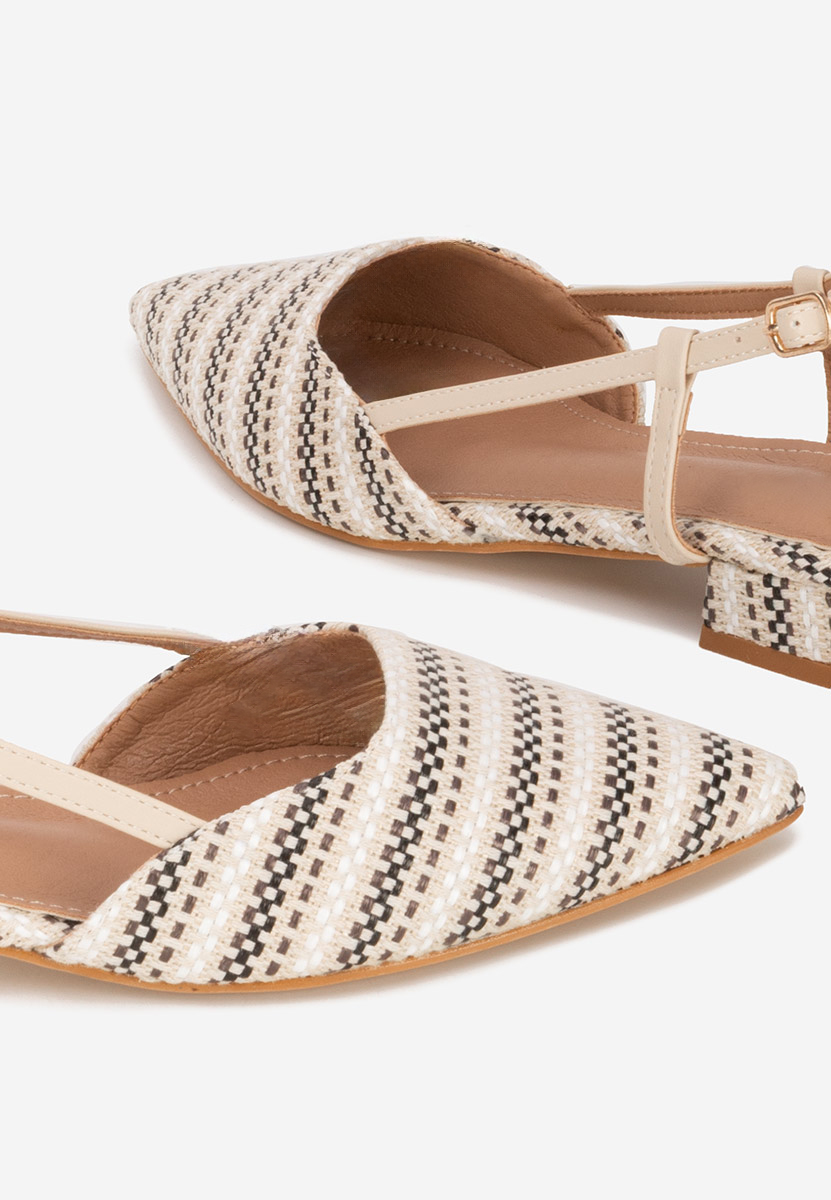 Décolleté tacco basso Carita beige