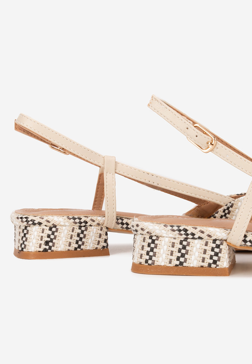 Décolleté tacco basso Carita beige