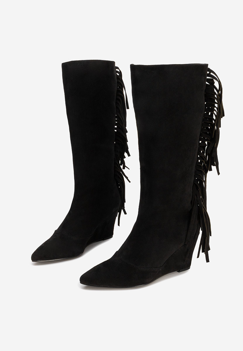 Stivali camperos donna Nero Milania