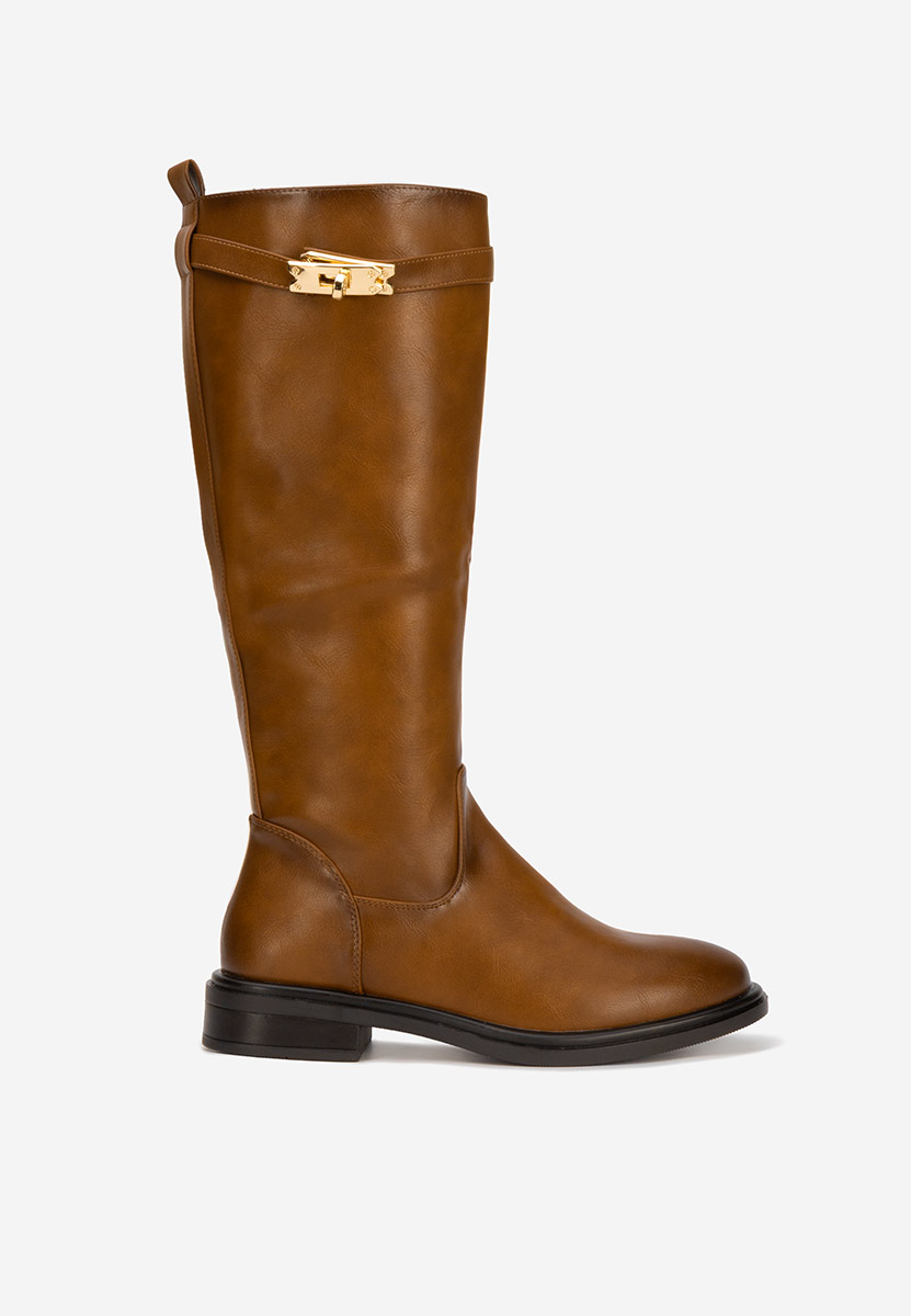 Stivali con tacco basso Marquerite camel