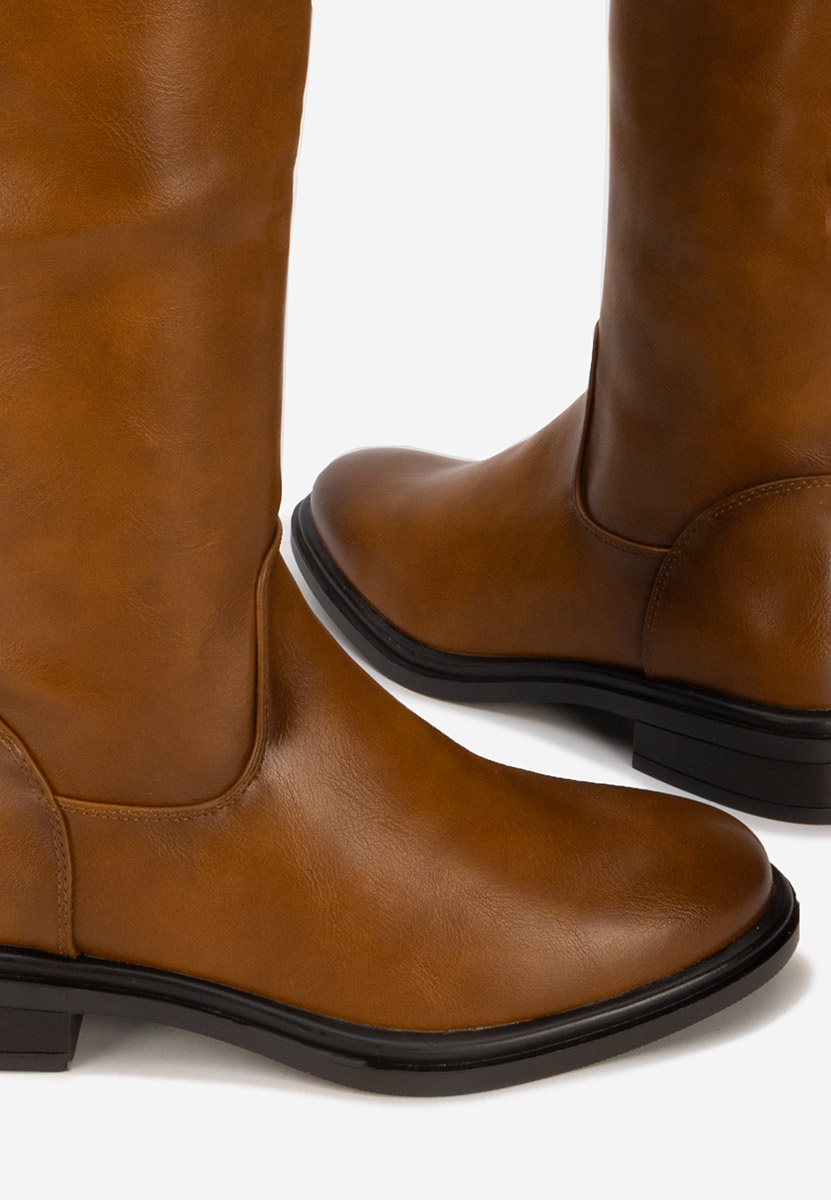 Stivali con tacco basso Marquerite camel