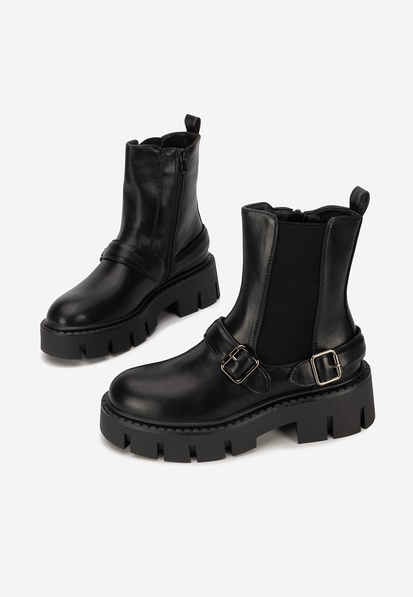 Stivaletti con plateau Carolinne V2 nero