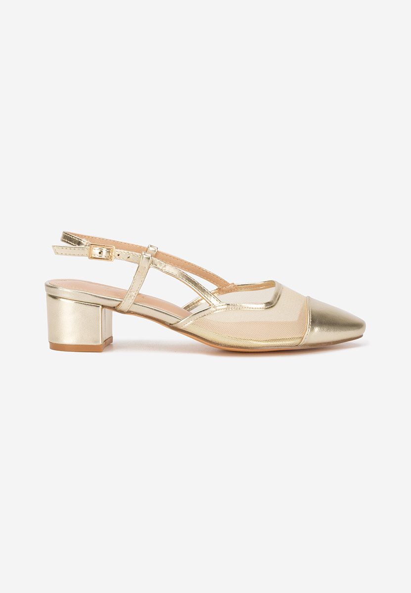 Décolleté tacco largo Velva oro