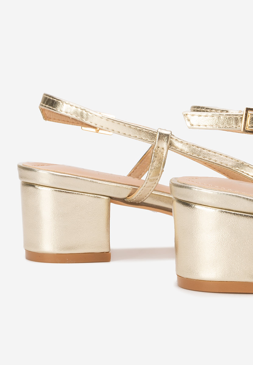 Décolleté tacco largo Velva oro