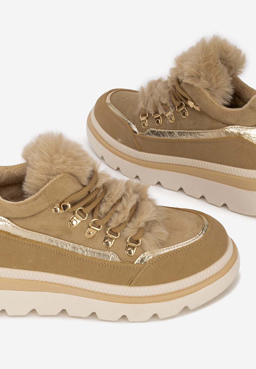 Sneakers donna invernali Clavira cachi