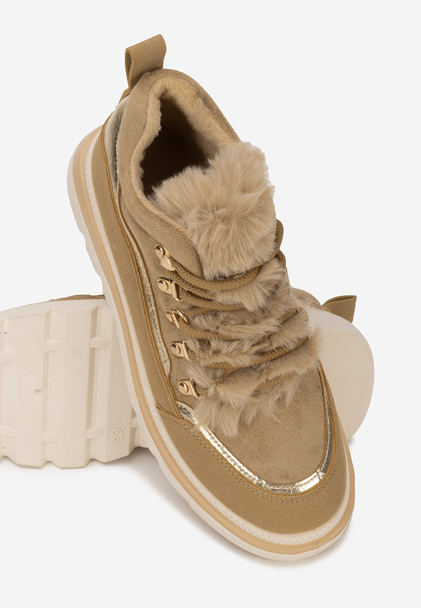 Sneakers donna invernali Clavira cachi
