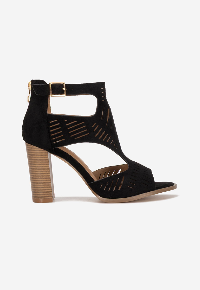 Sandali con tacco largo Cassey nero