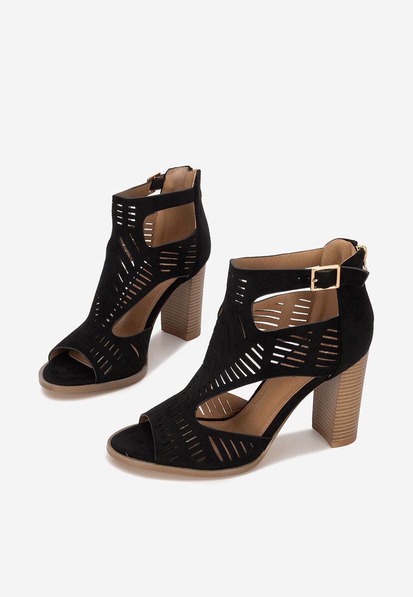 Sandali con tacco largo Cassey nero