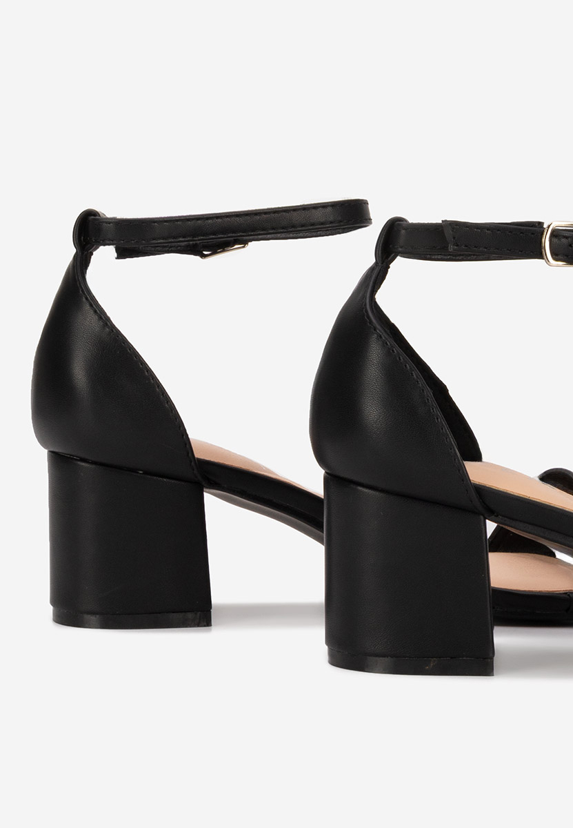 Sandali con tacco largo Karyssa V2 nero