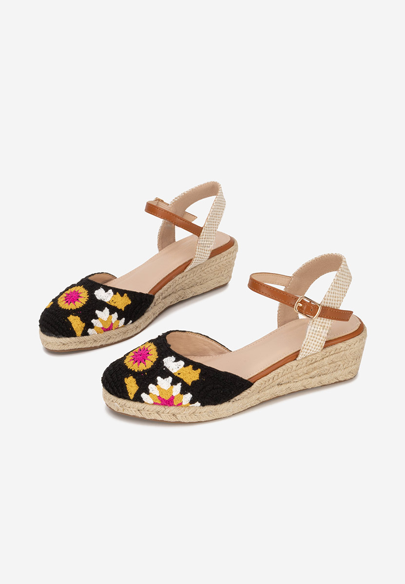 Espadrillas zeppa Elioth nero