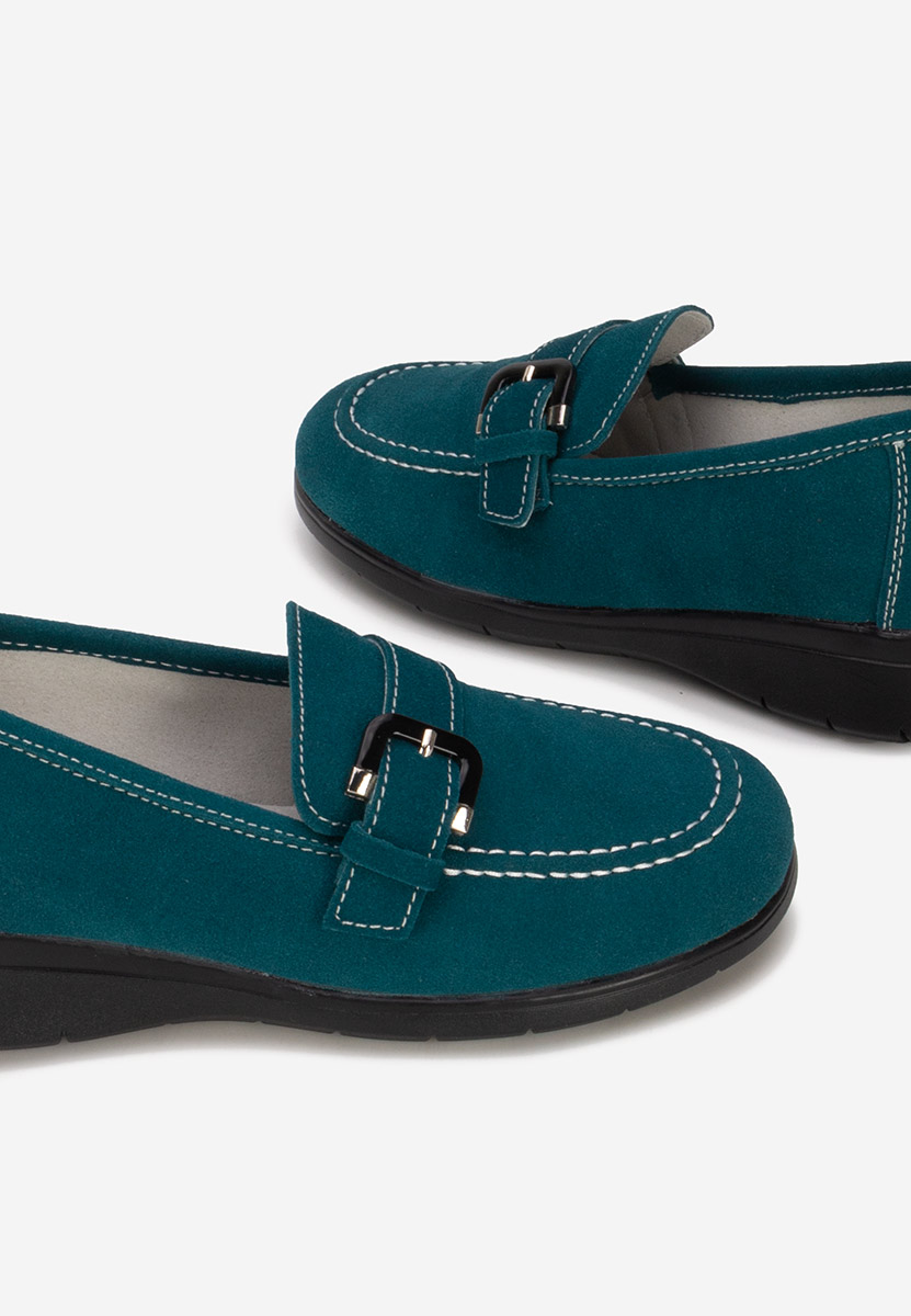 Mocassini donna pelle Bernara V2 verdi