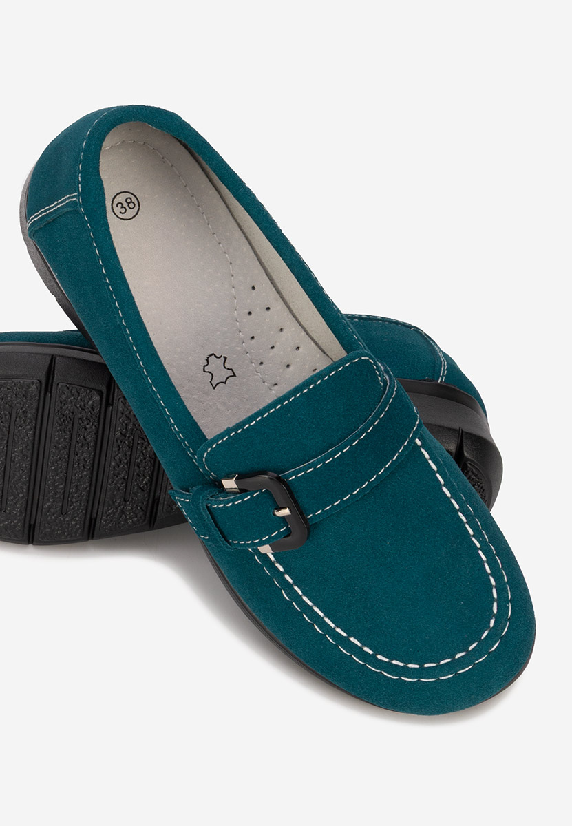 Mocassini donna pelle Bernara V2 verdi