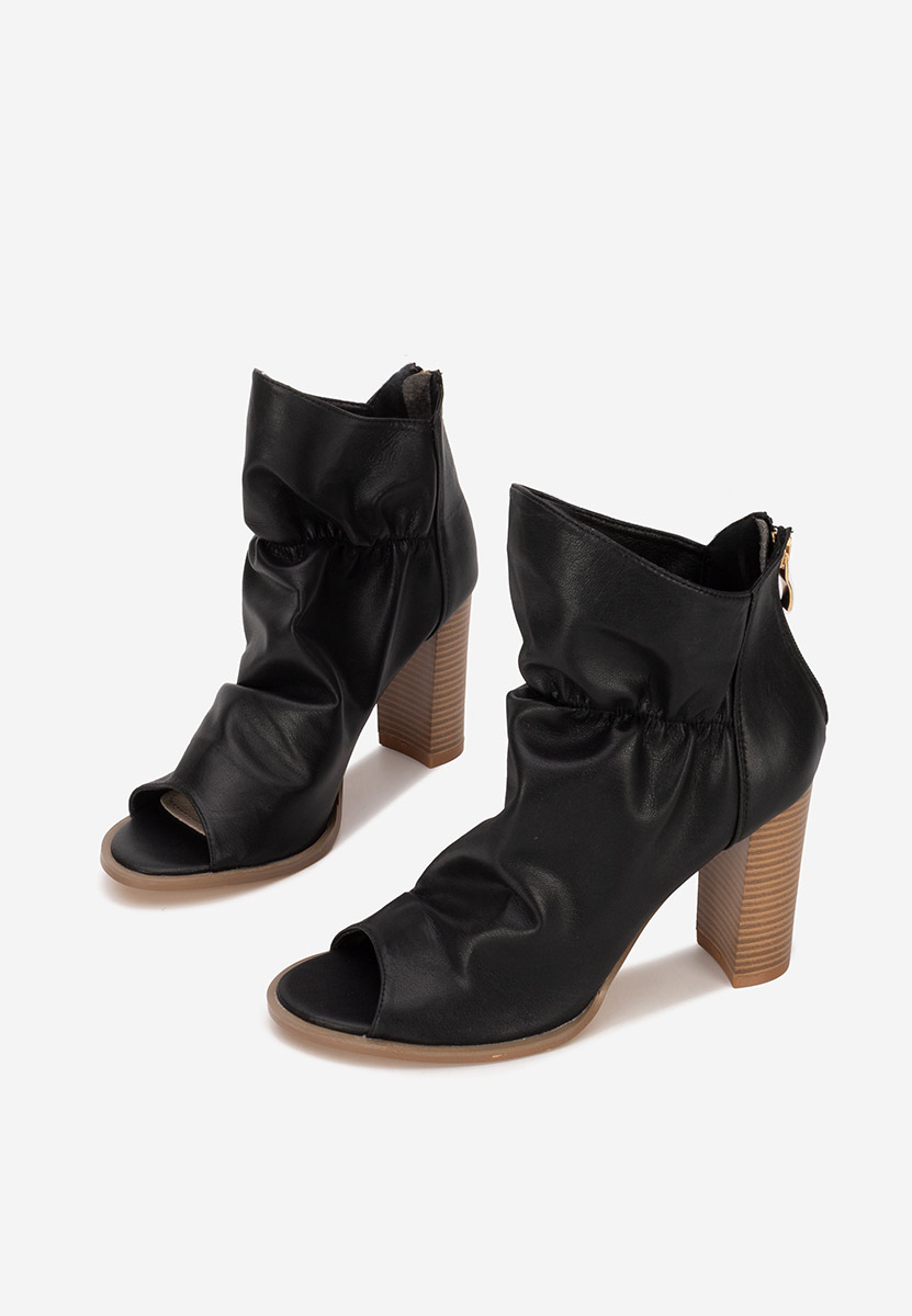Tronchetti con tacco largo Jeanelle nero