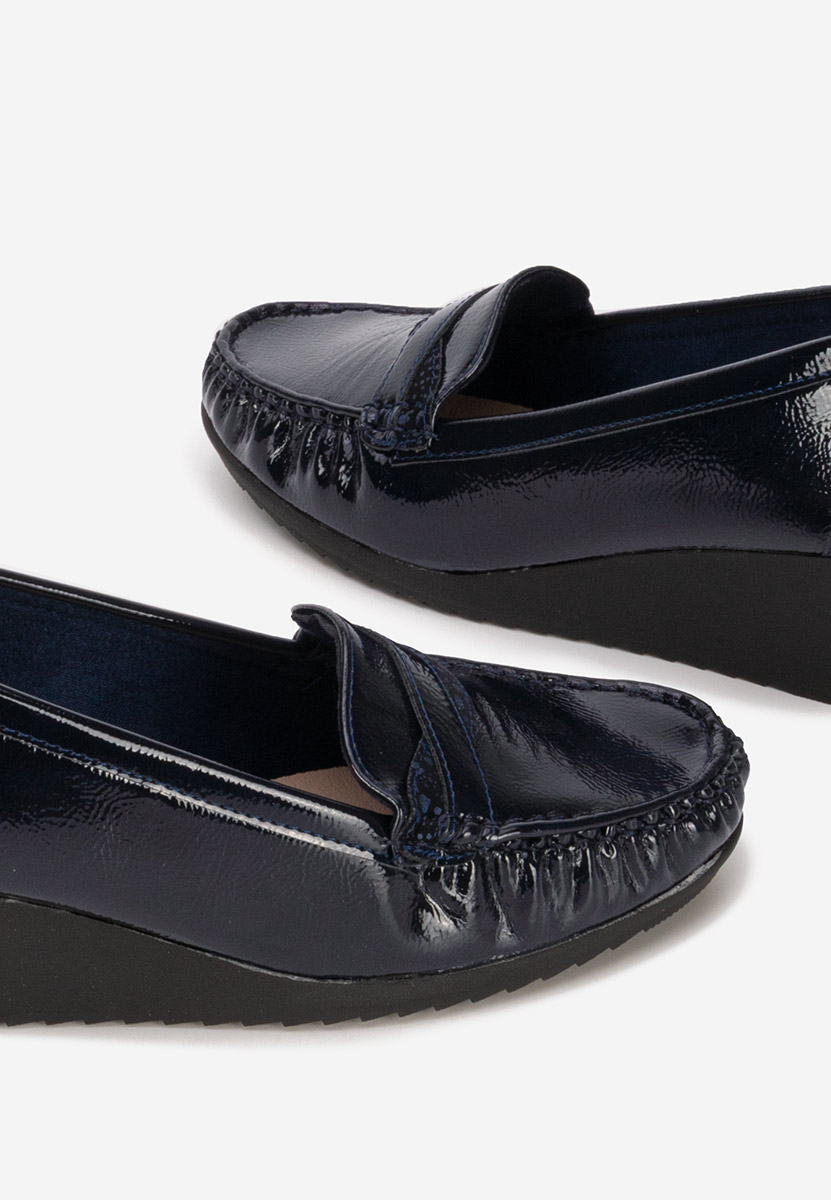 Mocassini donna platform Saina blu marine