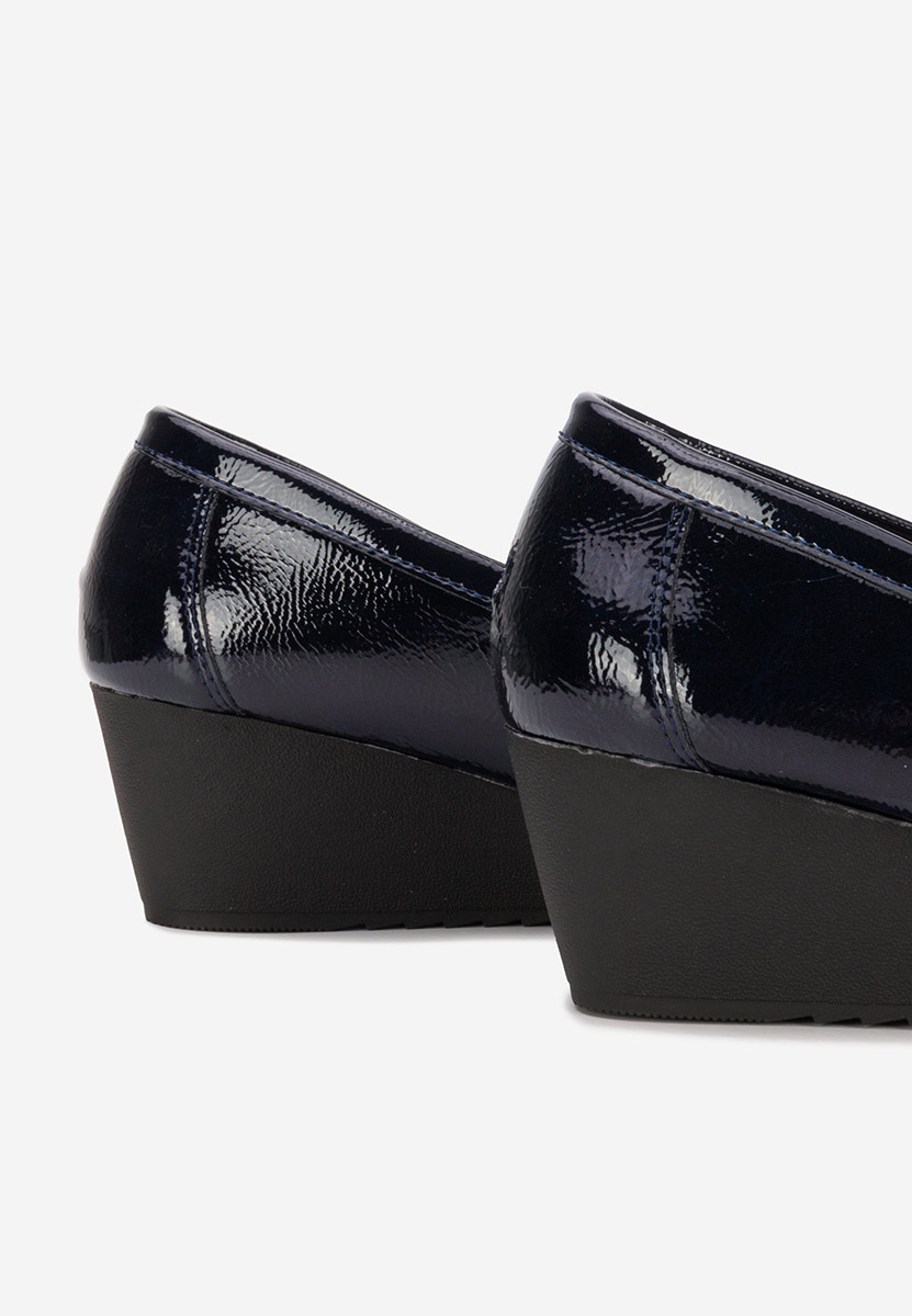 Mocassini donna platform Saina blu marine