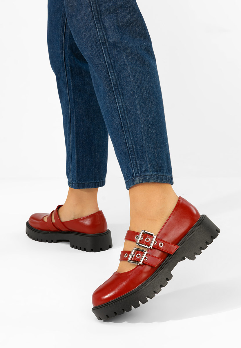 Scarpe basse donna Geovania granata