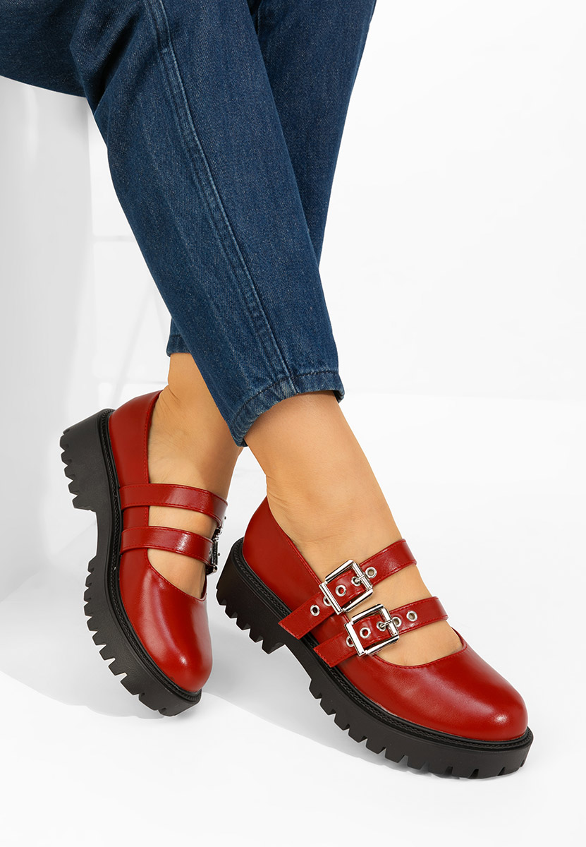 Scarpe basse donna Geovania granata