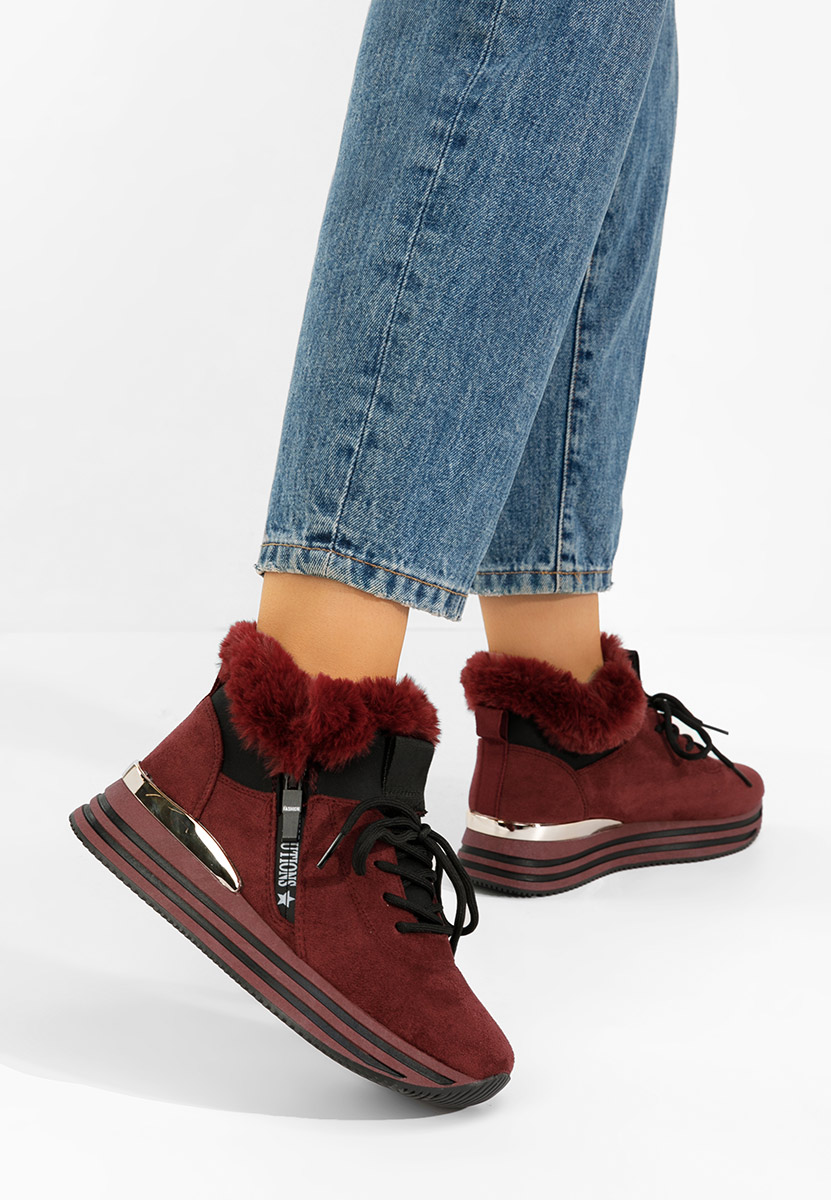 Sneakers donna invernali Axira granata