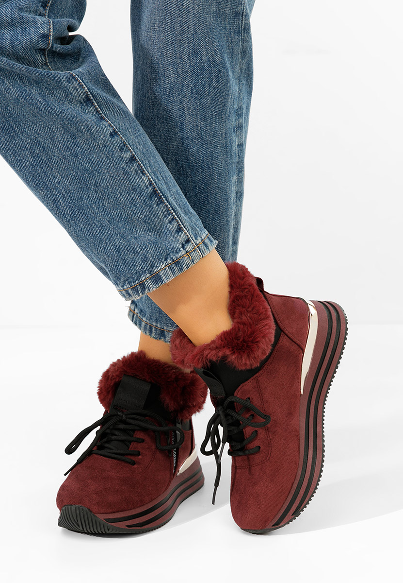 Sneakers donna invernali Axira granata