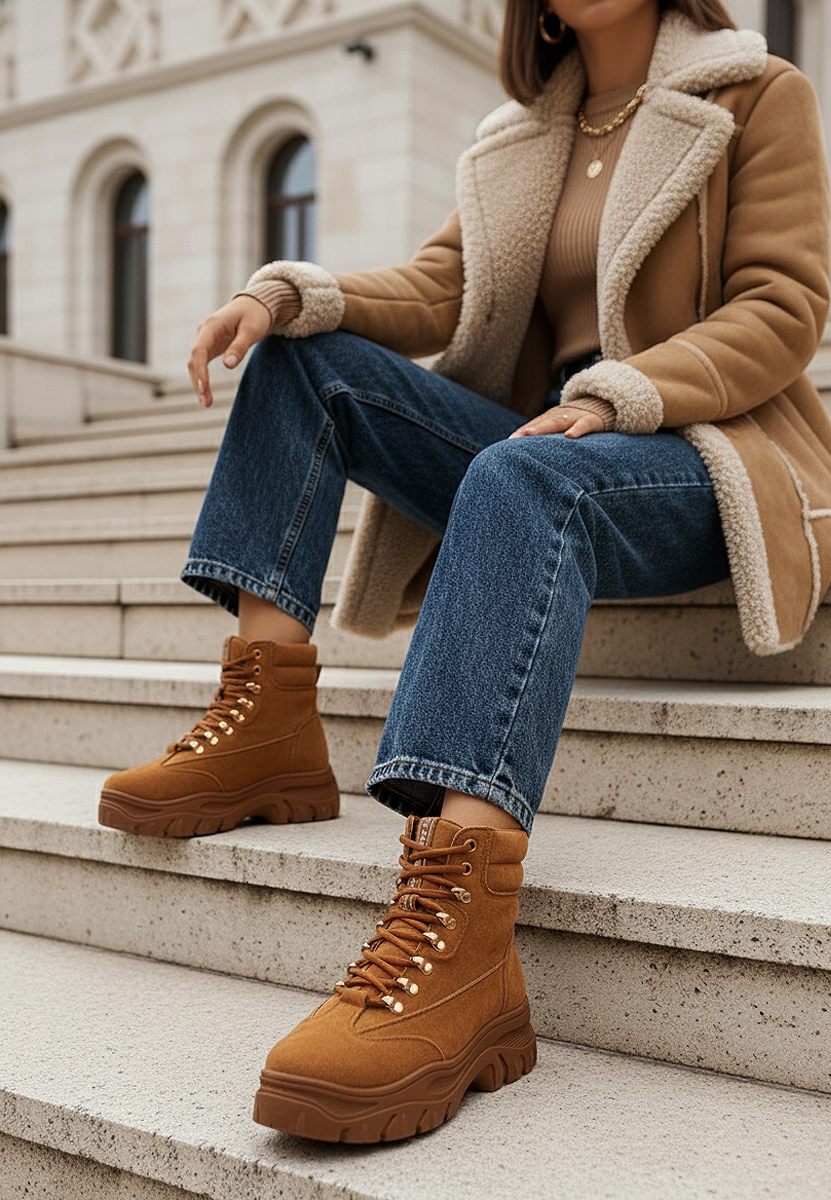 Scarponcini donna camel Onisa