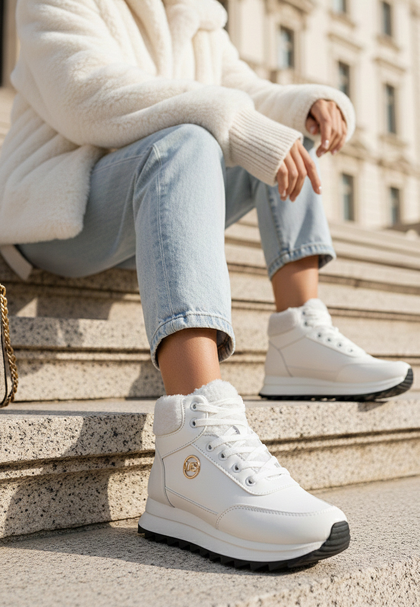 Sneakers donna invernali Avilma bianchi