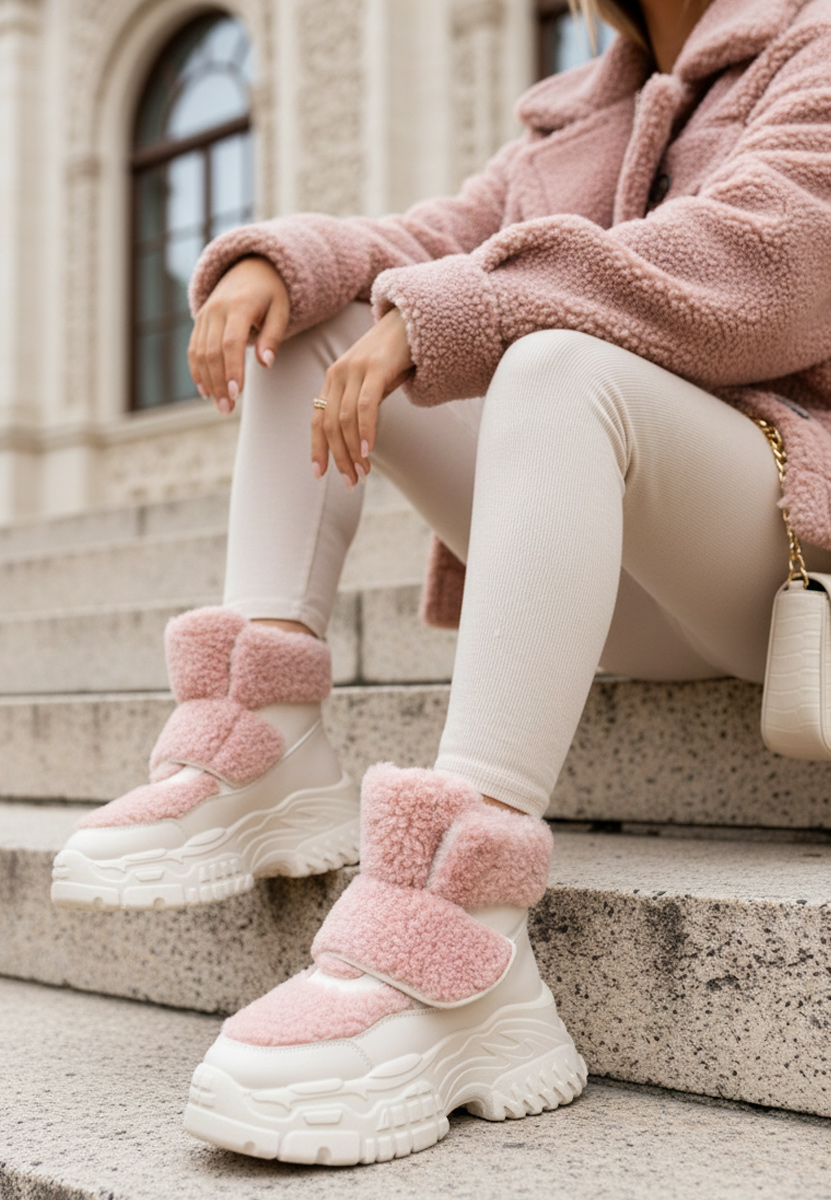 Sneakers donna invernali Comino V2 bianchi