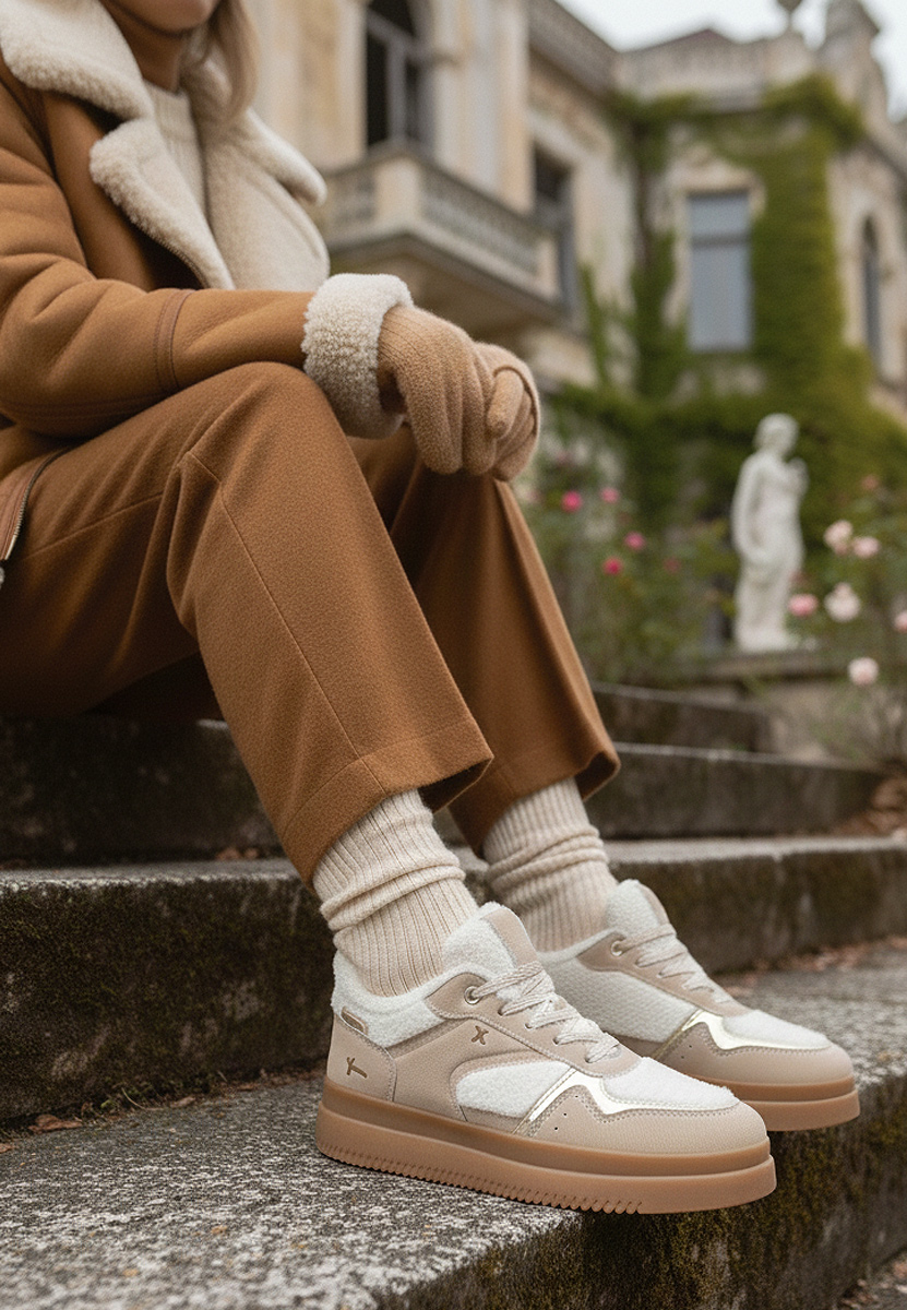 Sneakers donna Maisie beige