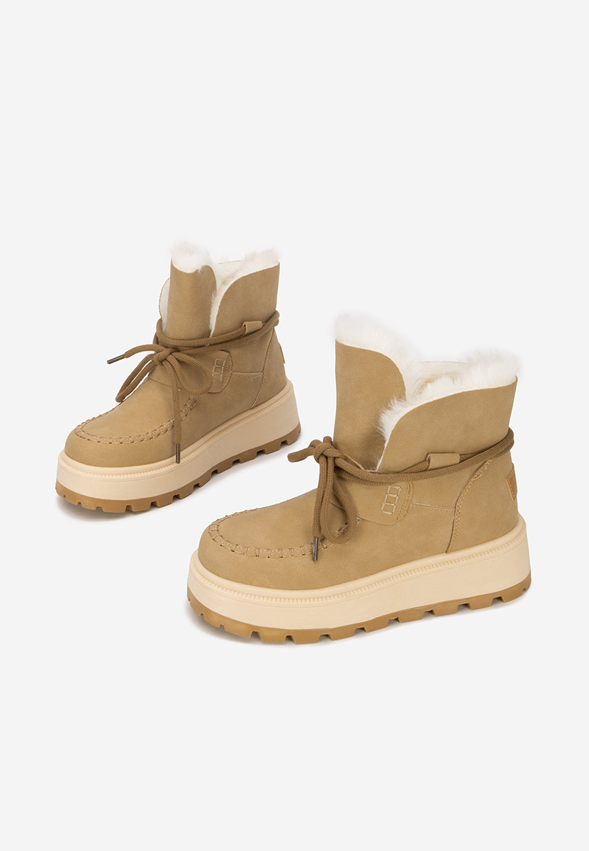 Stivaletti con plateau Dionea cachi