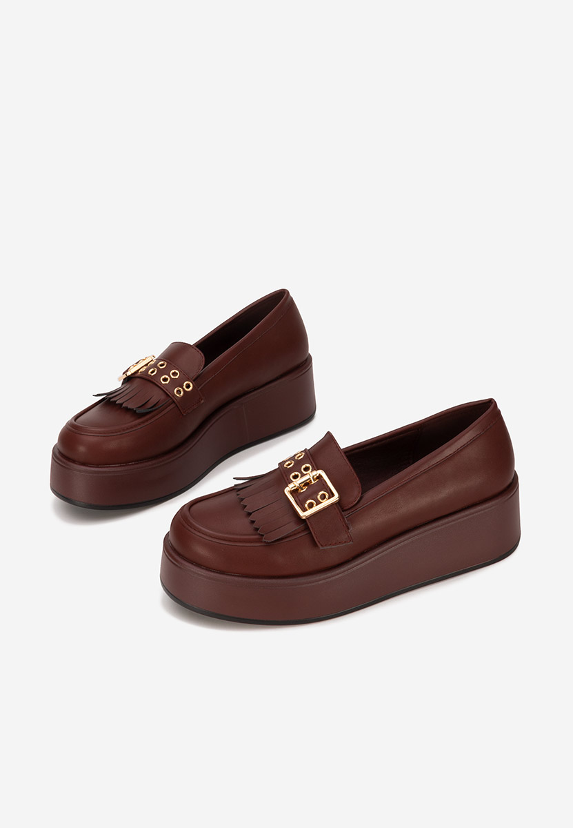 Mocassini donna platform Magie granata