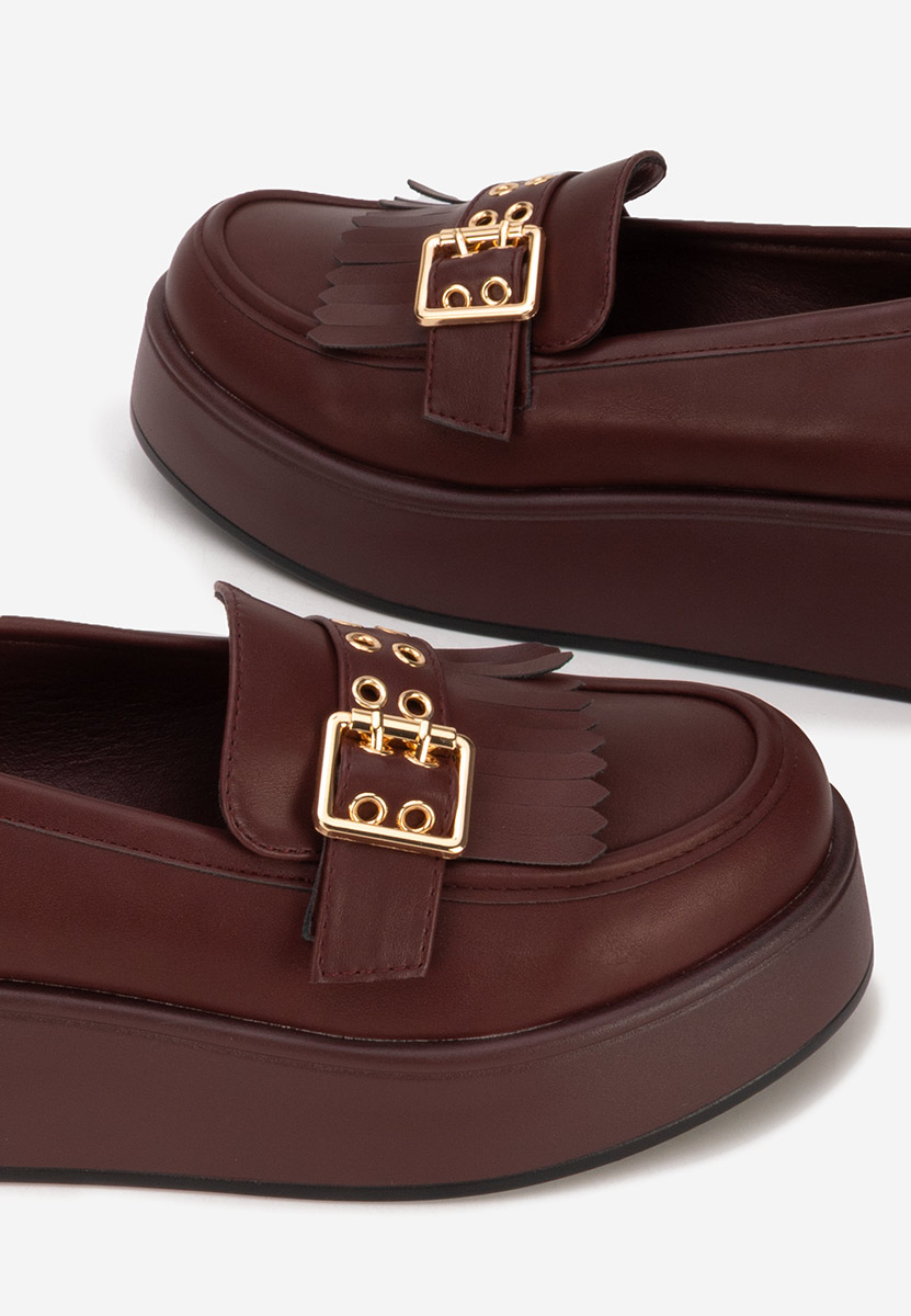 Mocassini donna platform Magie granata